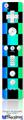 Wii Remote Controller Face ONLY Skin - Rainbow Checkerboard