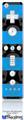 Wii Remote Controller Face ONLY Skin - Skull Stripes Blue