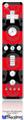 Wii Remote Controller Face ONLY Skin - Skull Stripes Red