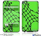 iPod Touch 4G Decal Style Vinyl Skin - Ripped Fishnets Green