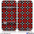 iPhone 4 Decal Style Vinyl Skin - Goth Punk Skulls (DOES NOT fit newer iPhone 4S)