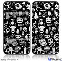 iPhone 4 Decal Style Vinyl Skin - Monsters (DOES NOT fit newer iPhone 4S)