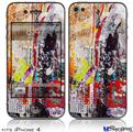 iPhone 4 Decal Style Vinyl Skin - Abstract Graffiti (DOES NOT fit newer iPhone 4S)