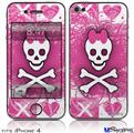 iPhone 4 Decal Style Vinyl Skin - Princess Skull (DOES NOT fit newer iPhone 4S)