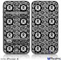 iPhone 4 Decal Style Vinyl Skin - Gothic Punk Pattern (DOES NOT fit newer iPhone 4S)