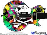 Guitar Hero III Wii Les Paul Skin - Rainbow Plaid Skull