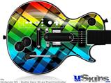 Guitar Hero III Wii Les Paul Skin - Rainbow Plaid