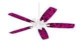 Pink Distressed Leopard - Ceiling Fan Skin Kit fits most 42 inch fans (FAN and BLADES SOLD SEPARATELY)