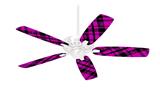 Pink Plaid - Ceiling Fan Skin Kit fits most 42 inch fans (FAN and BLADES SOLD SEPARATELY)