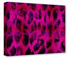Gallery Wrapped 11x14x1.5  Canvas Art - Pink Distressed Leopard