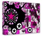 Gallery Wrapped 11x14x1.5 Canvas Art - Pink Star Splatter