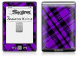Purple Plaid - Decal Style Skin (fits 4th Gen Kindle with 6inch display and no keyboard)