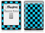Checkers Blue - Decal Style Skin (fits 4th Gen Kindle with 6inch display and no keyboard)