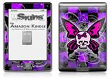Butterfly Skull - Decal Style Skin (fits 4th Gen Kindle with 6inch display and no keyboard)