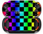 Rainbow Checkerboard - Decal Style Skin fits Sony PS Vita