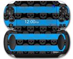 Skull Stripes Blue - Decal Style Skin fits Sony PS Vita