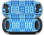 Skull And Crossbones Pattern Blue - Decal Style Skin fits Sony PS Vita