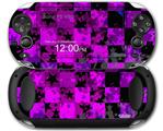 Purple Star Checkerboard - Decal Style Skin fits Sony PS Vita