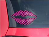 Lips Decal 9x5.5 Pink Checkerboard Sketches