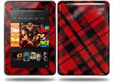 Red Plaid Decal Style Skin fits Amazon Kindle Fire HD 8.9 inch