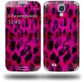 Pink Distressed Leopard - Decal Style Skin (fits Samsung Galaxy S IV S4)