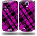 Pink Plaid - Decal Style Skin (fits Samsung Galaxy S IV S4)