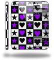 Purple Hearts And Stars - Decal Style Vinyl Skin (fits Apple Original iPhone 5, NOT the iPhone 5C or 5S)