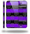 Skull Stripes Purple - Decal Style Vinyl Skin (fits Apple Original iPhone 5, NOT the iPhone 5C or 5S)