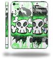Cartoon Skull Green - Decal Style Vinyl Skin (fits Apple Original iPhone 5, NOT the iPhone 5C or 5S)
