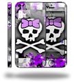 Purple Princess Skull - Decal Style Vinyl Skin (fits Apple Original iPhone 5, NOT the iPhone 5C or 5S)