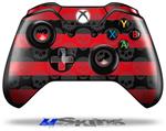 Decal Skin Wrap fits Microsoft XBOX One Wireless Controller Skull Stripes Red