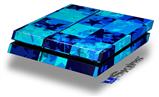 Vinyl Decal Skin Wrap compatible with Sony PlayStation 4 Original Console Blue Star Checkers (PS4 NOT INCLUDED)