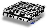Vinyl Decal Skin Wrap compatible with Sony PlayStation 4 Original Console Hearts And Stars Black and White (PS4 NOT INCLUDED)