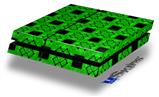 Vinyl Decal Skin Wrap compatible with Sony PlayStation 4 Original Console Criss Cross Green (PS4 NOT INCLUDED)