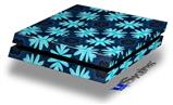 Vinyl Decal Skin Wrap compatible with Sony PlayStation 4 Original Console Abstract Floral Blue (PS4 NOT INCLUDED)
