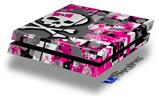 Vinyl Decal Skin Wrap compatible with Sony PlayStation 4 Original Console Girly Pink Bow Skull (PS4 NOT INCLUDED)