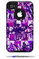 Purple Checker Graffiti - Decal Style Vinyl Skin fits Otterbox Commuter iPhone4/4s Case (CASE SOLD SEPARATELY)