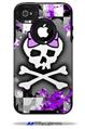 Purple Princess Skull - Decal Style Vinyl Skin fits Otterbox Commuter iPhone4/4s Case (CASE SOLD SEPARATELY)