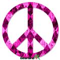 Pink Diamond - Peace Sign Car Window Decal 6 x 6 inches
