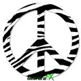 Zebra - Peace Sign Car Window Decal 6 x 6 inches