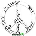 Ripped Fishnets - Peace Sign Car Window Decal 6 x 6 inches