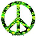 Skull Camouflage - Peace Sign Car Window Decal 6 x 6 inches
