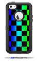 Rainbow Checkerboard - Decal Style Vinyl Skin fits Otterbox Defender iPhone 5C Case (CASE SOLD SEPARATELY)