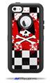 Emo Skull 5 - Decal Style Vinyl Skin fits Otterbox Defender iPhone 5C Case (CASE SOLD SEPARATELY)