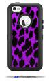 Purple Leopard - Decal Style Vinyl Skin fits Otterbox Defender iPhone 5C Case (CASE SOLD SEPARATELY)