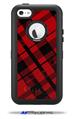 Red Plaid - Decal Style Vinyl Skin fits Otterbox Defender iPhone 5C Case (CASE SOLD SEPARATELY)