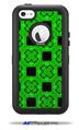 Criss Cross Green - Decal Style Vinyl Skin fits Otterbox Defender iPhone 5C Case (CASE SOLD SEPARATELY)