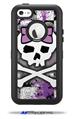 Princess Skull Purple - Decal Style Vinyl Skin fits Otterbox Defender iPhone 5C Case (CASE SOLD SEPARATELY)