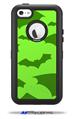 Deathrock Bats Green - Decal Style Vinyl Skin fits Otterbox Defender iPhone 5C Case (CASE SOLD SEPARATELY)