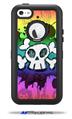 Cartoon Skull Rainbow - Decal Style Vinyl Skin fits Otterbox Defender iPhone 5C Case (CASE SOLD SEPARATELY)